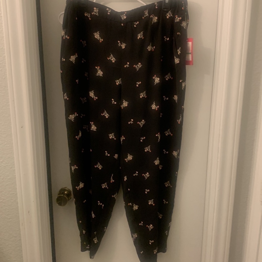 Vince Camuto Womens Floral Casual Cropped Pants, - Picture 4 of 10
